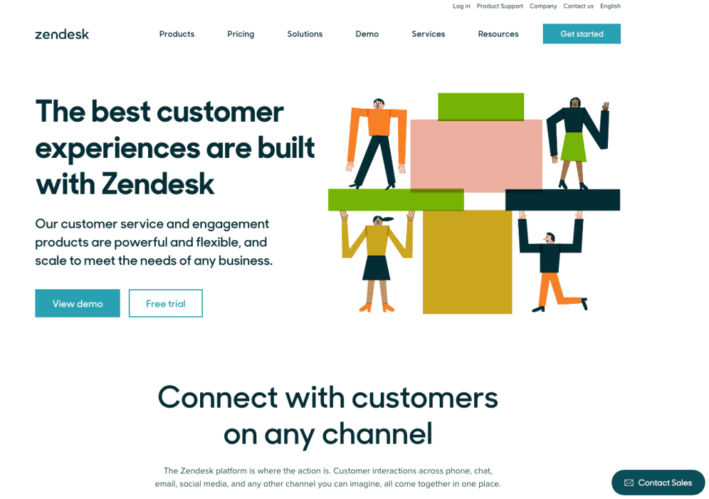 Zendesk website example