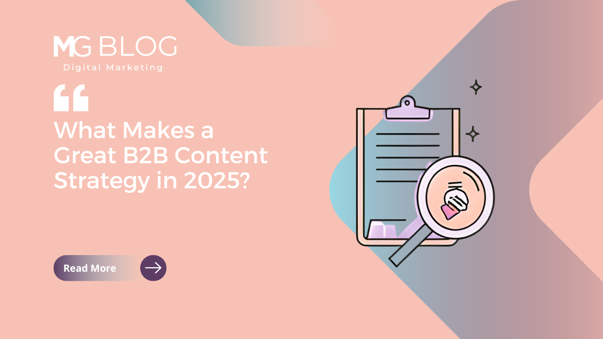 Visual representing strategic planning and analysis for a B2B content marketing strategy in 2025